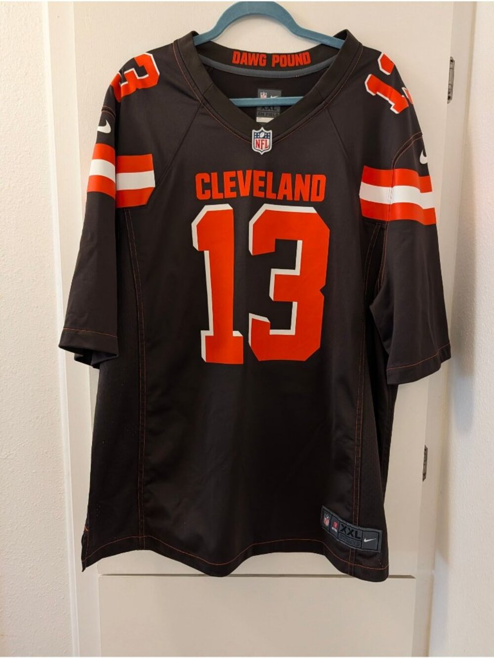 Cleveland Browns Odell Beckham Jr. #13 NFL On-Field Nike Jersey XXL Brown Red Wh